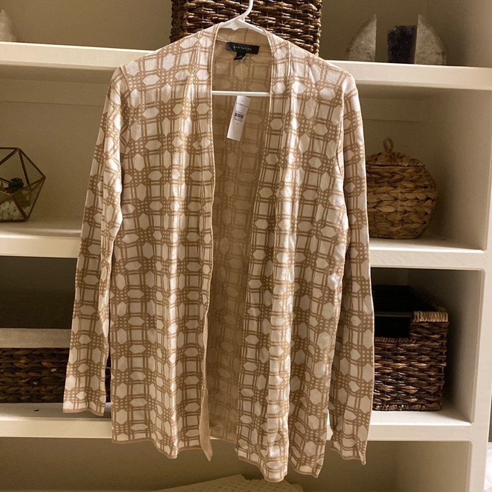 NWT! Ann Taylor geometric cardigan!